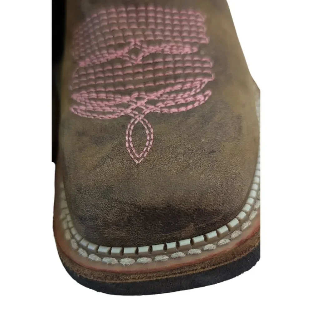 Girls Maury Cheyenne Western Cowboy Boots Size 20 MX US 13 Kids Pink Flower
